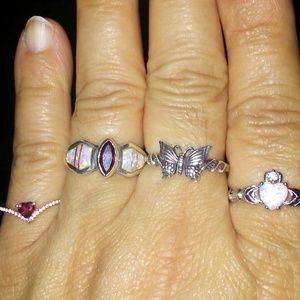 Sterling silver ring lot of 4